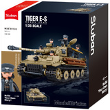 Sluban ModelBricks - Tiger E-S Heavy Tank Constructiespeelgoed Schaal 1:35