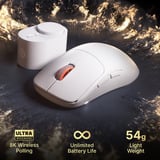 SteelSeries Sensei Pro gaming muis Wit, 100 - 42.000 DPI, 8K, UWB / 6 GHz