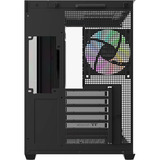 Thermaltake  midi tower behuizing Zwart/houtkleur | 2x USB-A | 1x USB-C | RGB | Window