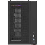 Thermaltake  midi tower behuizing Zwart/houtkleur | 2x USB-A | 1x USB-C | RGB | Window