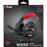 Trust GXT 448 Nixxo Illuminated gaming headset Zwart/rood, 24030, Pc