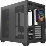 XYZ PC Gear Tesseract X midi tower behuizing Zwart | 2x USB-A | 1x USB-C | Tempered Glass