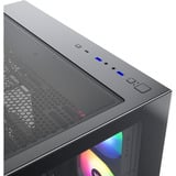 XYZ PC Gear Tesseract X midi tower behuizing Zwart | 2x USB-A | 1x USB-C | Tempered Glass