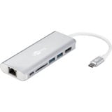 goobay USB-C Multiport Adapter HDMI 4k30Hz + PD 60W aluminium, HDMI | USB | CR | RJ45 | PD