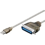 goobay USB > Parallelle printerkabel 1,5m Transparant