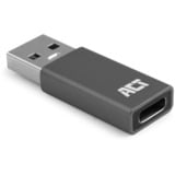 ACT Connectivity USB-A naar USB-C adapter Donkergrijs