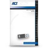 ACT Connectivity USB-A naar USB-C adapter Donkergrijs