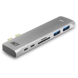 ACT Connectivity USB-C Thunderbolt 3 naar HDMI multiport adapter 4K, USB hub, cardreader en PD pass through Grijs, HDMI | 4K | 100W | PD Pass Through | USB-C | Cardreader