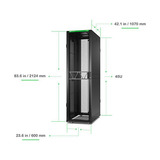 APC NetShelter SX Gen 2 AR3105B2, 45U server rack Zwart/groen, 60(b) x 212,4(h) x 107(d) cm, met zijkanten