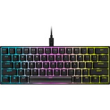Corsair K65 RGB MINI, gaming toetsenbord Zwart, US lay-out, Cherry MX RGB Speed Silver, RGB leds, 60%, PBT double-shot