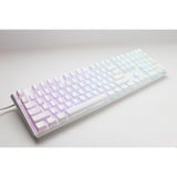 Ducky One 3 Classic Pure White RGB mechanisch toetsenbord Wit, US lay-out (QWERTY), Cherry MX Silent Red, 100%, RGB led, Double-shot PBT, Hot-swappable, QUACK Mechanics