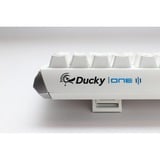 Ducky One 3 Classic Pure White, toetsenbord Wit, US lay-out, Cherry MX Silent Red, RGB led, Double-shot PBT, Hot-swappable, QUACK Mechanics