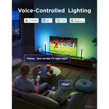 Govee RGBWIC TV Light Bar led bar Zwart, voor 45-70 inch TVs, 2 stuks, 2,4GHz wifi