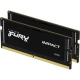 Kingston FURY Impact 64 GB DDR5-5600 (2x 32 GB) laptopgeheugen Zwart, KF556S40IBK2-64, SO-DIMM