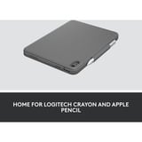 Logitech Rugged Combo 4 voor iPad (10e generatie)  toetsenbord Zwart, EU lay-out (QWERTY), 80% (TKL)	