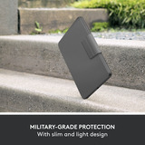 Logitech Rugged Folio for iPad (10e generatie & A16) toetsenbord Zwart, UK lay-out (QWERTY), 80% (TKL)