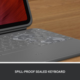 Logitech Rugged Folio for iPad (10e generatie & A16) toetsenbord Zwart, UK lay-out (QWERTY), 80% (TKL)