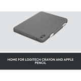 Logitech Rugged Folio for iPad (10e generatie & A16) toetsenbord Zwart, UK lay-out (QWERTY), 80% (TKL)