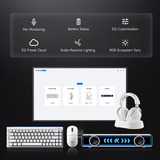 MCHOSE V9 Turbo+ Magnetic Wireless  over-ear gaming headset Rood, Nintendo Switch, PlayStation 4, PlayStation 5, Mobiel, Pc, 2.4G / Bluetooth / USB