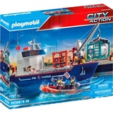 PLAYMOBIL City Action - Groot containerschip met douaneboot 70769