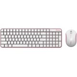 Qware Waterford draadloze combo, desktopset Roze/wit, EU lay-out (QWERTY), Membraan, 1500 DPI