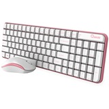 Qware Waterford draadloze combo desktopset Roze, EU lay-out (QWERTY), Membraan, 100%, 1500 DPI