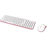 Qware Waterford draadloze combo desktopset Roze, EU lay-out (QWERTY), Membraan, 100%, 1500 DPI