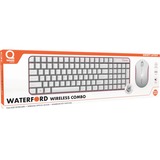 Qware Waterford draadloze combo desktopset Roze, EU lay-out (QWERTY), Membraan, 100%, 1500 DPI