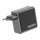 Sitecom 140W GaN Power Delivery oplader met led-scherm Zwart, 2x USB-C, 1x USB-A