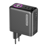 Sitecom 140W GaN Power Delivery oplader met led-scherm Zwart, 2x USB-C, 1x USB-A