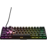 SteelSeries Apex Pro Mini, gaming toetsenbord Zwart, US lay-out, SteelSeries OmniPoint 2.0, 60%, RGB leds, Double Shot PBT Keycaps