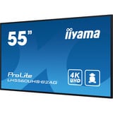 iiyama ProLite LH5560UHS-B2AG 54.6" 4K Ultra HD Public Display Zwart (mat), HDMI, LAN, WiFi, USB, Audio, Android 11