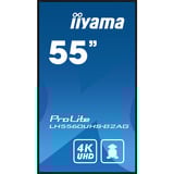 iiyama ProLite LH5560UHS-B2AG 54.6" 4K Ultra HD Public Display Zwart (mat), HDMI, LAN, WiFi, USB, Audio, Android 11