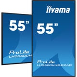 iiyama ProLite LH5560UHS-B2AG 54.6" 4K Ultra HD Public Display Zwart (mat), HDMI, LAN, WiFi, USB, Audio, Android 11