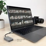 ACT Connectivity USB-C kaartlezer voor SD en micro SD, SD 4.0 UHS-II Aluminium