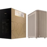 ASUS ASUS PROART PA401 WOOD MESH PWM BEIGE midi tower behuizing Beige | 2x USB-A | 1x USB-C | Window