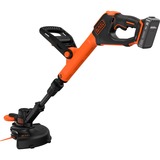 BLACK+DECKER 18V Trimmer met 2 messen en accu grastrimmer Zwart/oranje, 25 cm, accu inbegrepen