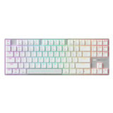 CHERRY XTRFY MX 8.2 Pro TMR RGB mechanisch gaming toetsenbord Wit, US lay-out (QWERTY), Cherry MK Crystal, 80% (TKL)	, 8K, Hot-swap, RGB, PBT, 2.4 GHz | Bluetooth | USB