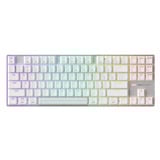 CHERRY XTRFY MX 8.2 Pro TMR, gaming toetsenbord Wit, US lay-out, Cherry MK Crystal, 80% (TKL), 8K, Hot-swap, RGB, PBT, 2.4 GHz / Bluetooth / USB