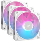Corsair iCUE LINK RX120 RGB Triple Refurbished case fans Wit, 3 stuks, 120 x 120 x 25 mm, PWM, 3 stuks, Incl. Hub