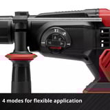 EINHELL Accu Boorhamer TE-HD 18/20 Li (1x4,0Ah) Rood/zwart, Incl. 1x 4.0 Ah Power X-Change accu en lader