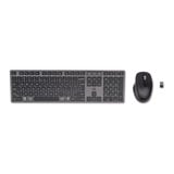 HP 720 Multi-Device Rechargeable Wireless Keyboard and Mouse Combo desktopset Zwart, EU lay-out (QWERTY), Scissor switches, 4000 Dpi, 2.4 GHz / Bluetooth 5.0