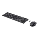 HP 720 Multi-Device Rechargeable Wireless Keyboard and Mouse Combo desktopset Zwart, EU lay-out (QWERTY), Scissor switches, 4000 Dpi, 2.4 GHz / Bluetooth 5.0
