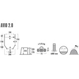 High Peak Avio 2.0 tent Grijs/limoen