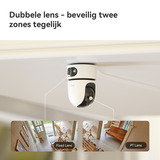 Imou Ranger Dual Pro 10MP beveiligingscamera Wit, 2x 5MP, WiFi 6