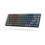 Keychron K3-E2 V2, toetsenbord Grijs/grijs, US lay-out, RGB leds, TKL, ABS, hot swap, Bluetooth 5.1