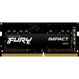 Kingston FURY 8 GB DDR4-3200 laptopgeheugen Zwart, KF432S20IB/8, Impact, XMP