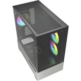 Sharkoon MK7 ARGB mini tower behuizing Zwart | 2x USB-A | 1x USB-C | RGB | Tempered Glass