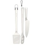 Barbecook Premium set met spatel, chef mes en tang grillbestek 