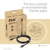 Club 3D Gecertificeerde DisplayPort 2.1 kabel Zwart, 3 meter, 8K